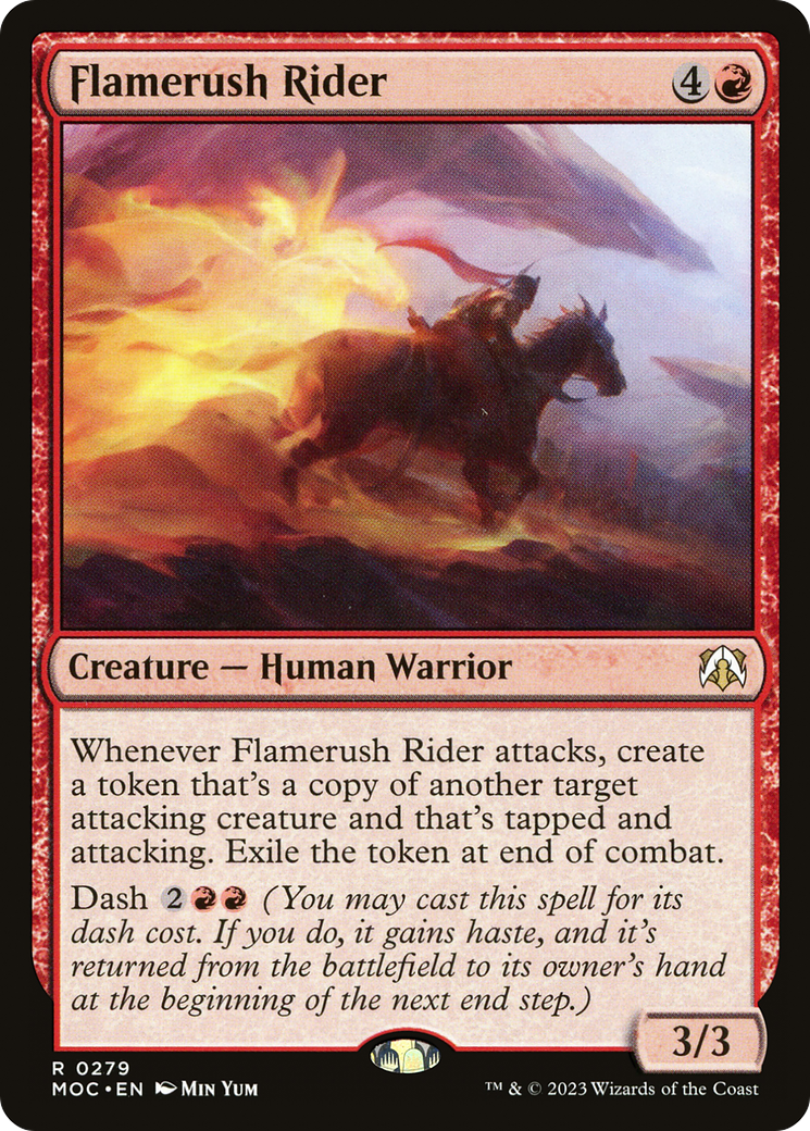 Flamerush Rider (279) [March of the Machine Commander] - Deck Out Gaming
