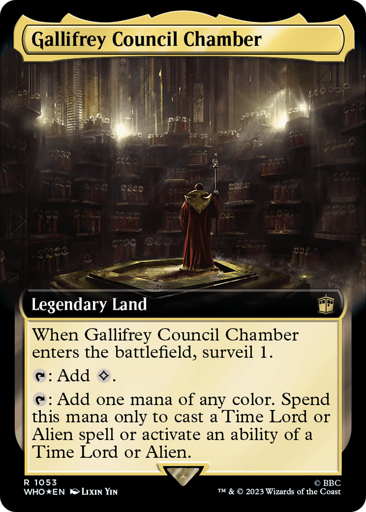 Gallifrey Council Chamber (Extended Art) (Surge Foil) (1053) [Doctor Who] foil - Deck Out Gaming