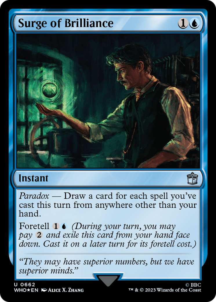 Surge of Brilliance (Surge Foil) (662) [Doctor Who] foil - Deck Out Gaming
