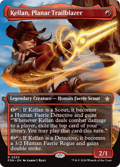 Kellan, Planar Trailblazer (Borderless) (330) [Foundations] foil - Deck Out Gaming