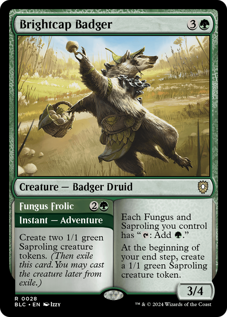 Brightcap Badger (28) [Bloomburrow Commander] - Deck Out Gaming