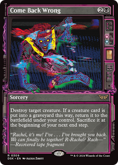 Come Back Wrong (Showcase) (309) [Duskmourn: House of Horror] - Deck Out Gaming
