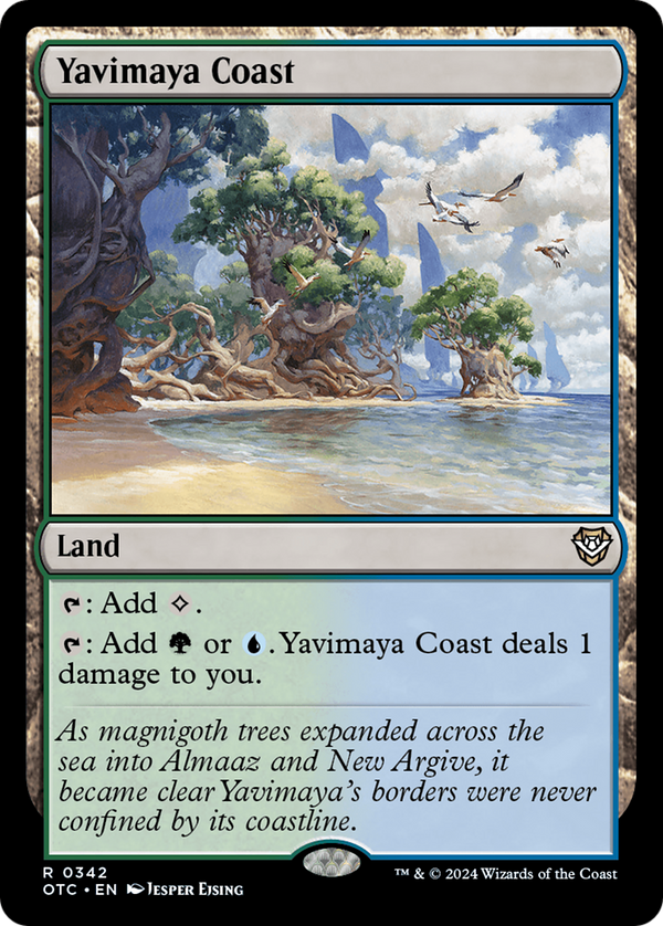 Yavimaya Coast (342) [Outlaws of Thunder Junction Commander] - Deck Out Gaming