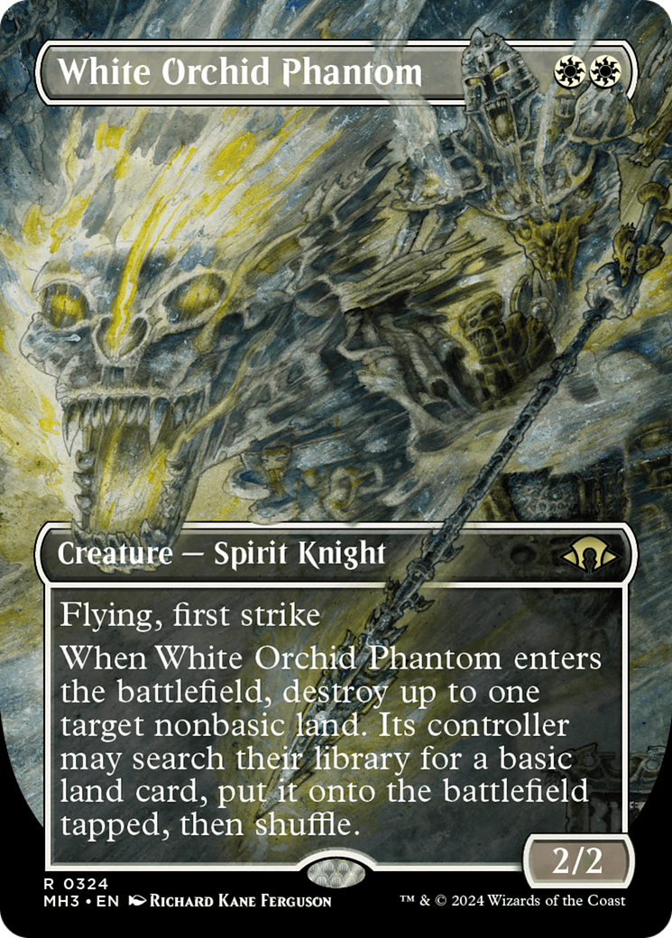 White Orchid Phantom (Borderless) (324) [Modern Horizons 3] - Deck Out Gaming