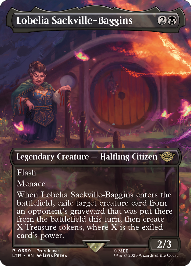 Lobelia Sackville-Baggins (Borderless) (399) [The Lord of the Rings: Tales of Middle-earth] foil - Deck Out Gaming