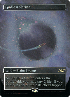 Godless Shrine (Borderless) (Galaxy Foil) (533) [Unfinity] foil - Deck Out Gaming