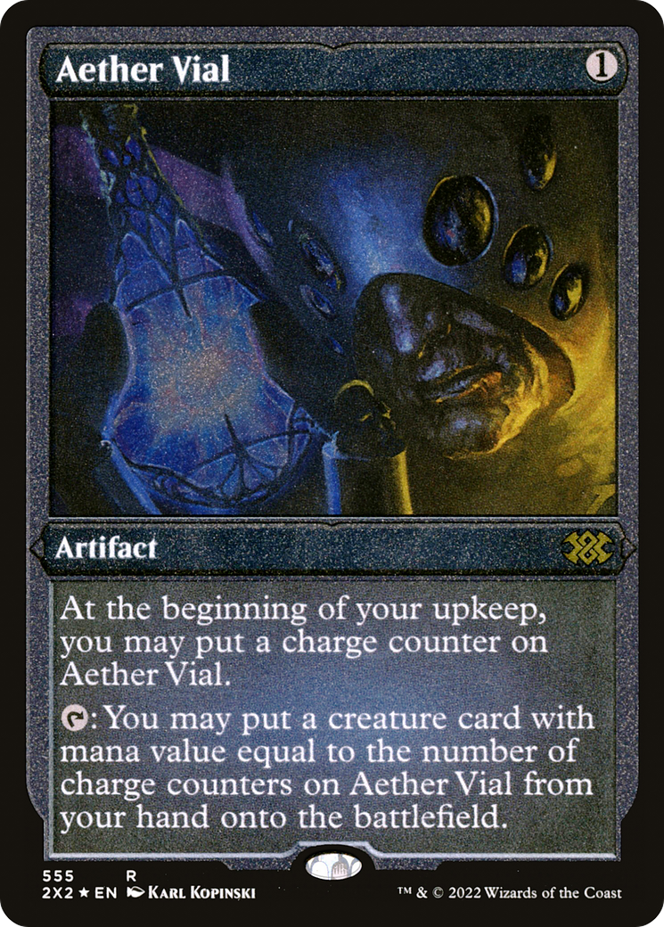 Aether Vial (Foil Etched) (555) [Double Masters 2022] foil - Deck Out Gaming