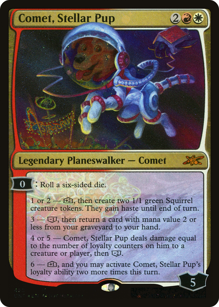 Comet, Stellar Pup (Galaxy Foil) (452) [Unfinity] foil - Deck Out Gaming
