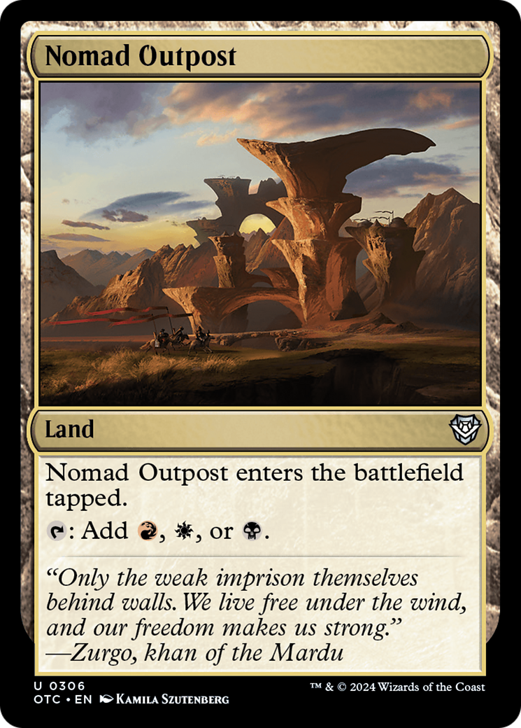 Nomad Outpost (306) [Outlaws of Thunder Junction Commander] - Deck Out Gaming