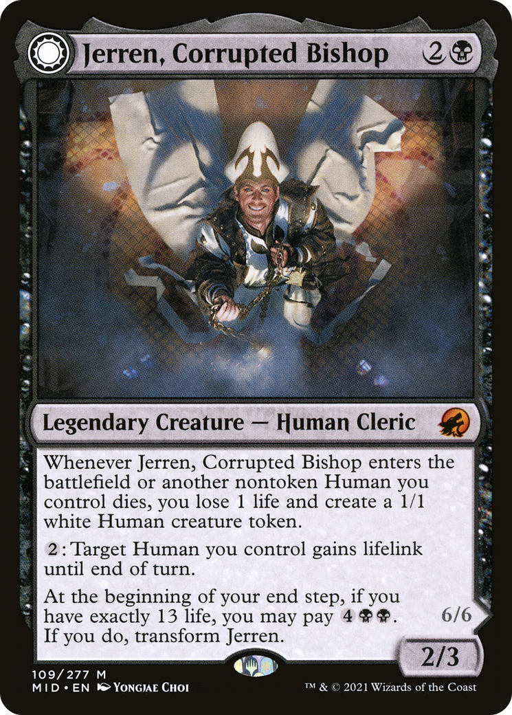Jerren, Corrupted Bishop // Ormendahl, the Corrupter (109) [Innistrad: Midnight Hunt] foil - Deck Out Gaming