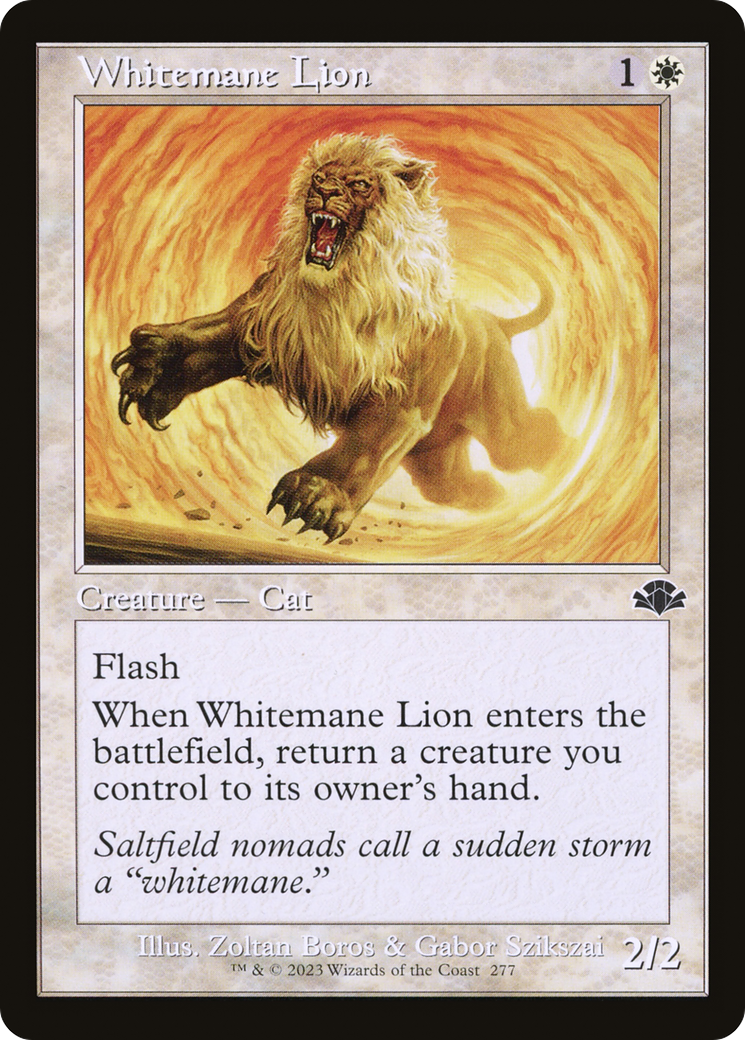 Whitemane Lion (Retro Frame) (277) [Dominaria Remastered] - Deck Out Gaming
