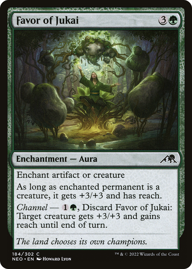Favor of Jukai (184) [Kamigawa: Neon Dynasty] foil - Deck Out Gaming