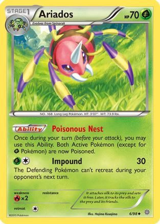 Ariados (6) [XY - Ancient Origins] Reverse Holofoil - Deck Out Gaming