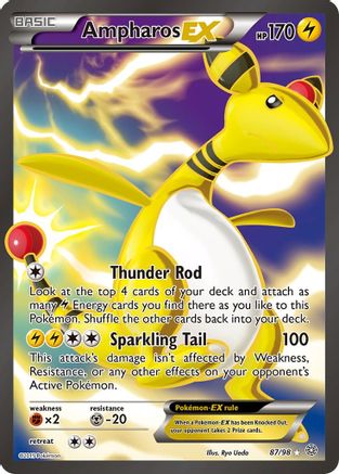 Ampharos EX (87 Full Art) (87) [XY - Ancient Origins] Holofoil - Deck Out Gaming