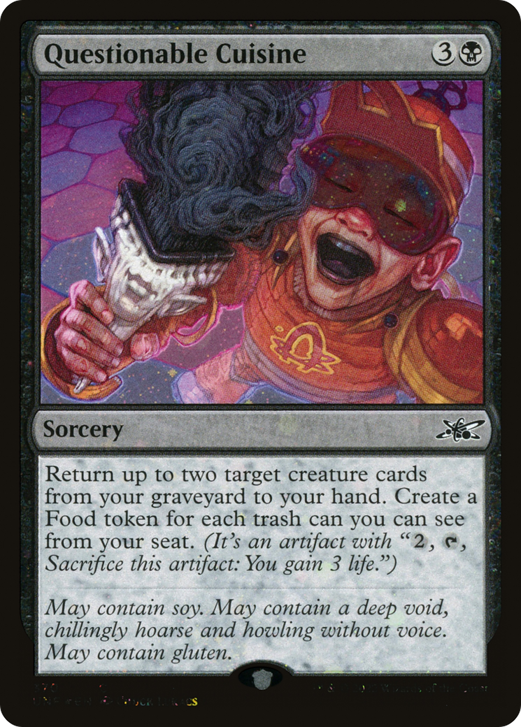 Questionable Cuisine (Galaxy Foil) (370) [Unfinity] foil - Deck Out Gaming