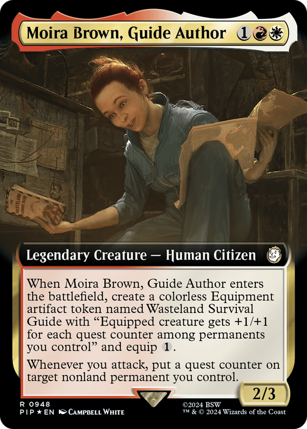 Moira Brown, Guide Author (Extended Art) (Surge Foil) (948) [Fallout] foil - Deck Out Gaming