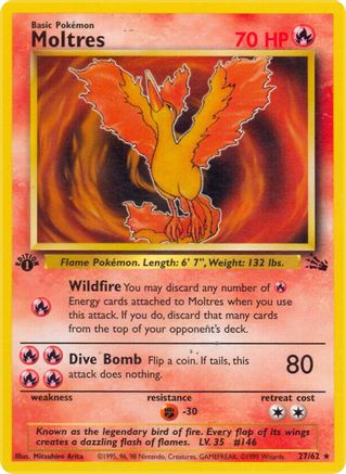 Moltres (27) (27) [Fossil] 1st Edition - Deck Out Gaming