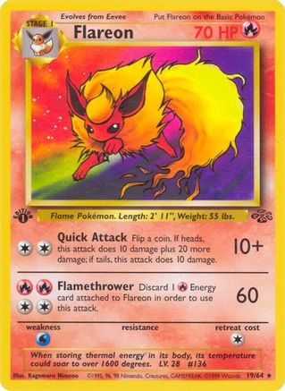Flareon (19) [Jungle] 1st Edition - Deck Out Gaming