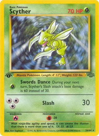 Scyther (26) [Jungle] 1st Edition - Deck Out Gaming