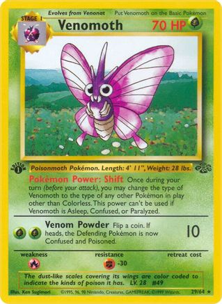 Venomoth (29) (29) [Jungle] 1st Edition - Deck Out Gaming