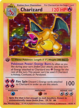 Charizard (4) [Base Set (Shadowless)] Unlimited Holofoil - Deck Out Gaming