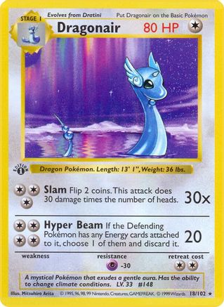 Dragonair (18) [Base Set (Shadowless)] 1st Edition - Deck Out Gaming