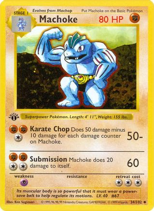 Machoke (34) [Base Set (Shadowless)] Unlimited - Deck Out Gaming