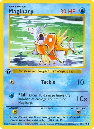 Magikarp (35) [Base Set (Shadowless)] 1st Edition - Deck Out Gaming