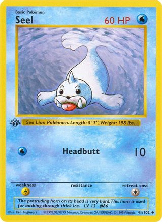 Seel (41) [Base Set (Shadowless)] Unlimited - Deck Out Gaming