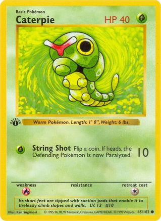 Caterpie (45) [Base Set (Shadowless)] Unlimited - Deck Out Gaming