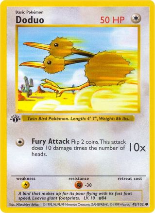 Doduo (48) [Base Set (Shadowless)] 1st Edition - Deck Out Gaming