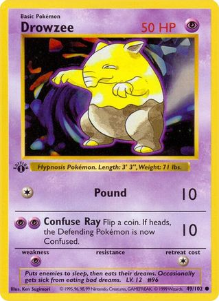 Drowzee (49) [Base Set (Shadowless)] Unlimited - Deck Out Gaming