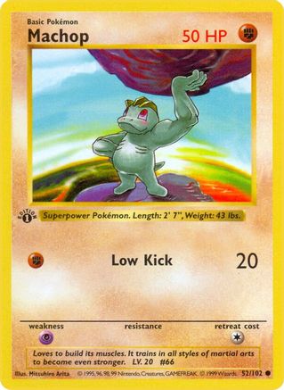 Machop (52) [Base Set (Shadowless)] Unlimited - Deck Out Gaming