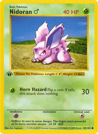 Nidoran M (55) [Base Set (Shadowless)] Unlimited - Deck Out Gaming