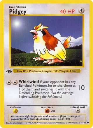 Pidgey (57) [Base Set (Shadowless)] Unlimited - Deck Out Gaming