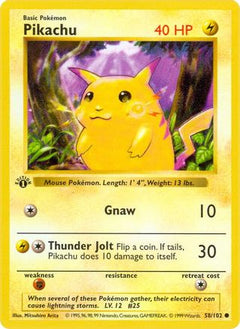 Pikachu (58) [Base Set (Shadowless)] 1st Edition - Deck Out Gaming