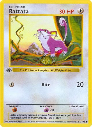 Rattata (61) [Base Set (Shadowless)] Unlimited - Deck Out Gaming