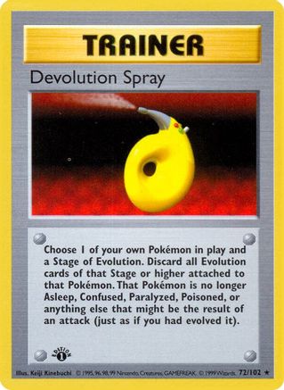 Devolution Spray (72) [Base Set (Shadowless)] 1st Edition - Deck Out Gaming