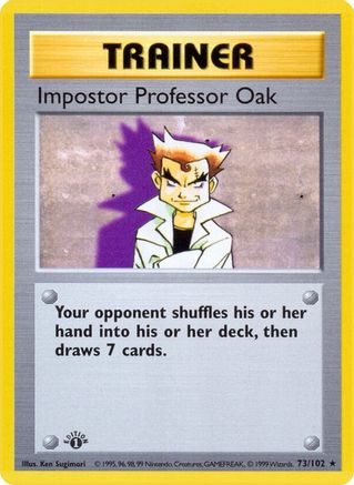 Impostor Professor Oak (73) [Base Set (Shadowless)] 1st Edition - Deck Out Gaming