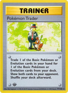 Pokemon Trader (77) [Base Set (Shadowless)] Unlimited - Deck Out Gaming