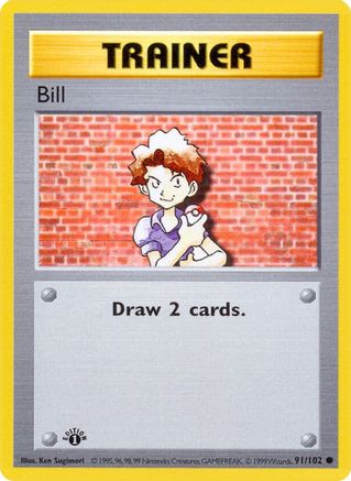 Bill (91) [Base Set (Shadowless)] 1st Edition - Deck Out Gaming