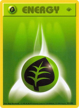 Grass Energy (99) [Base Set (Shadowless)] 1st Edition - Deck Out Gaming