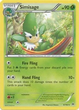 Simisage (6) [XY - BREAKthrough] Reverse Holofoil - Deck Out Gaming