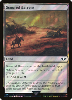 Scoured Barrens (Surge Foil) (293) [Warhammer 40,000 Commander] foil - Deck Out Gaming