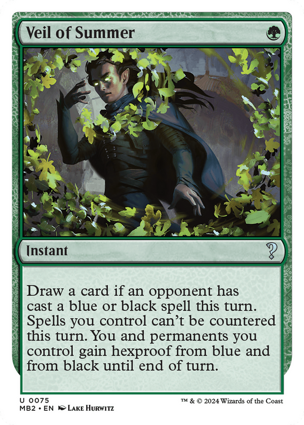 Veil of Summer (White Border) (75) [Mystery Booster 2] - Deck Out Gaming