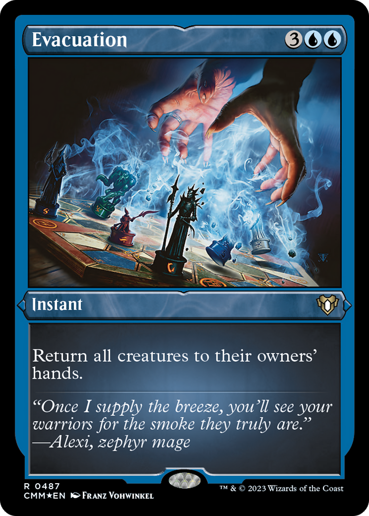 Evacuation (487) [Commander Masters] etched - Deck Out Gaming