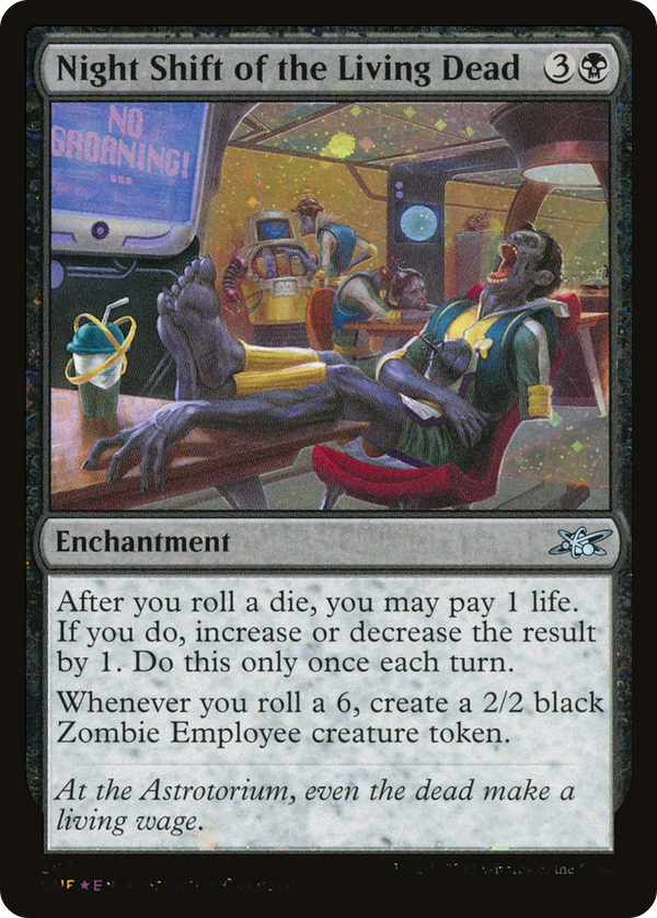 Night Shift of the Living Dead (Galaxy Foil) (367) [Unfinity] foil - Deck Out Gaming