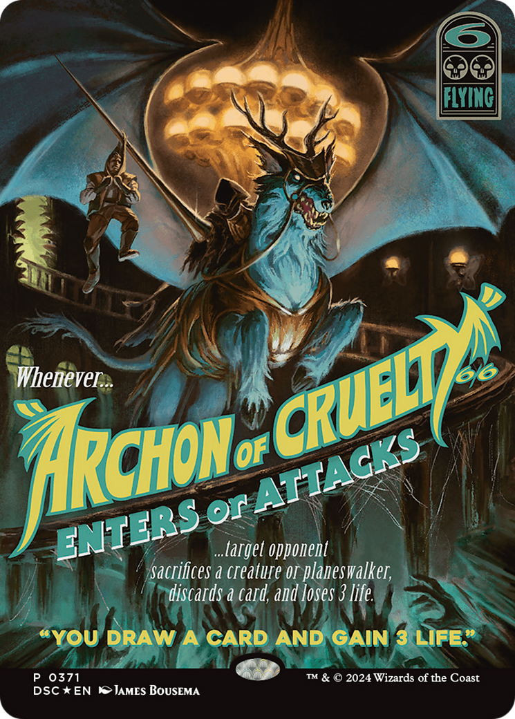 Archon of Cruelty (Showcase) (371) [Duskmourn: House of Horror Commander] foil - Deck Out Gaming
