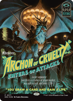 Archon of Cruelty (Showcase) (371) [Duskmourn: House of Horror Commander] foil - Deck Out Gaming