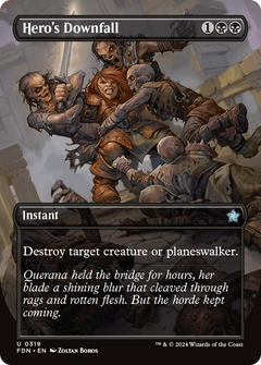 Hero's Downfall (Borderless) (319) [Foundations] foil - Deck Out Gaming